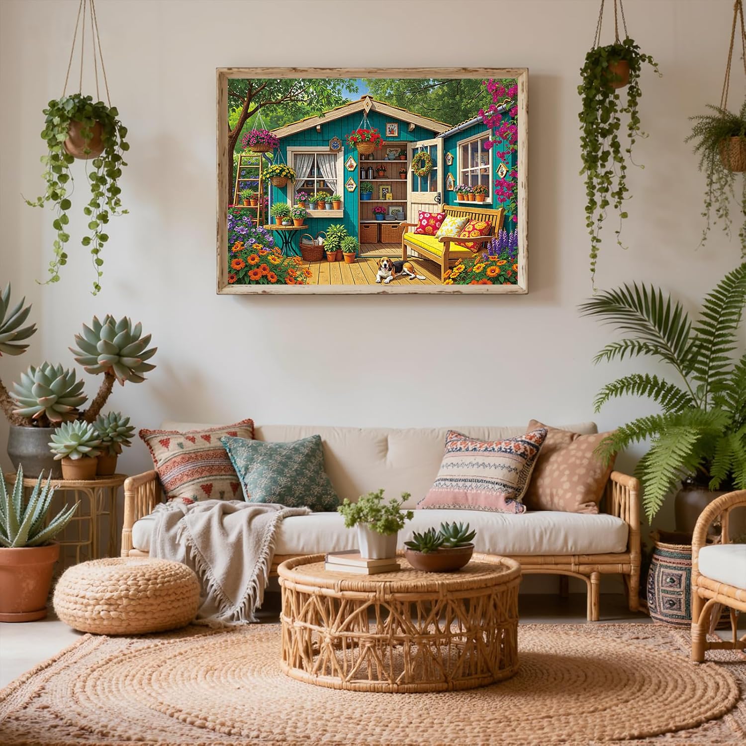 ‌Artipuz Jigsaw Puzzles for Adults 1000 Pieces - Countryside Flower House, 27.6" x 19.7" – Stress Relief & Cognitive Challenge, Ideal Mindfulness Gift for Family Game Night, Artistic Wall Decor