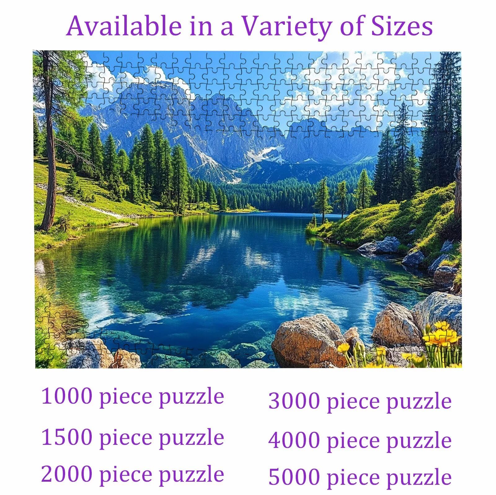 Puzzle lago Foresta(3), Puzzle Adulti 3000 pezzi, Puzzles Legno con Squisita Scatola di Imballaggio, Rompicapo per Esperti con Incastro Perfetto, Stampa Alta Definizione, Regalo per Adulti W3H-908