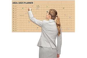 2024 Full Year Wall Calendar One Page in 24 x 48 Inches...