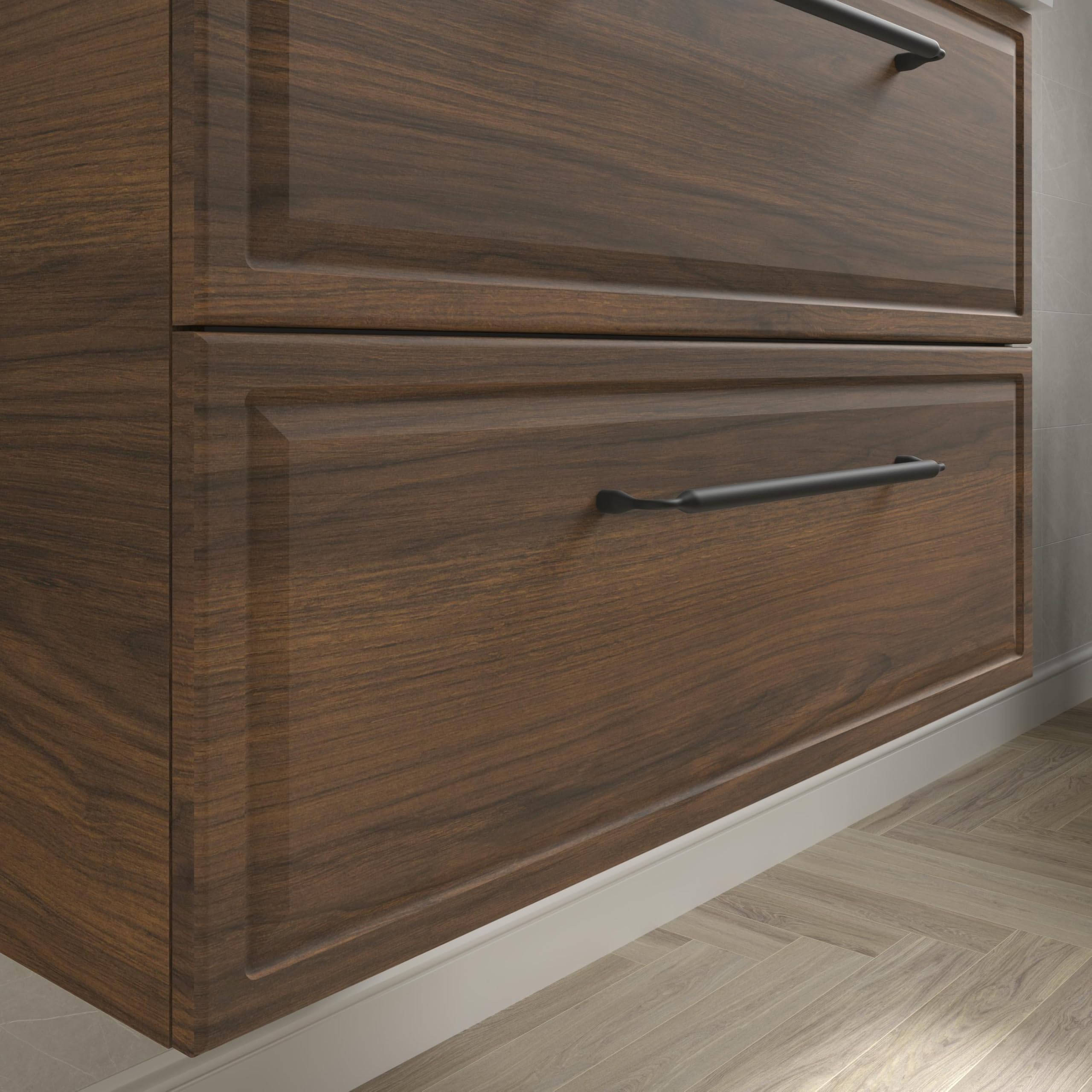 Mueble de Baño Runa 100cm Nogal 2 cajones Lavabo sobre encimera 1 poza Porcelana