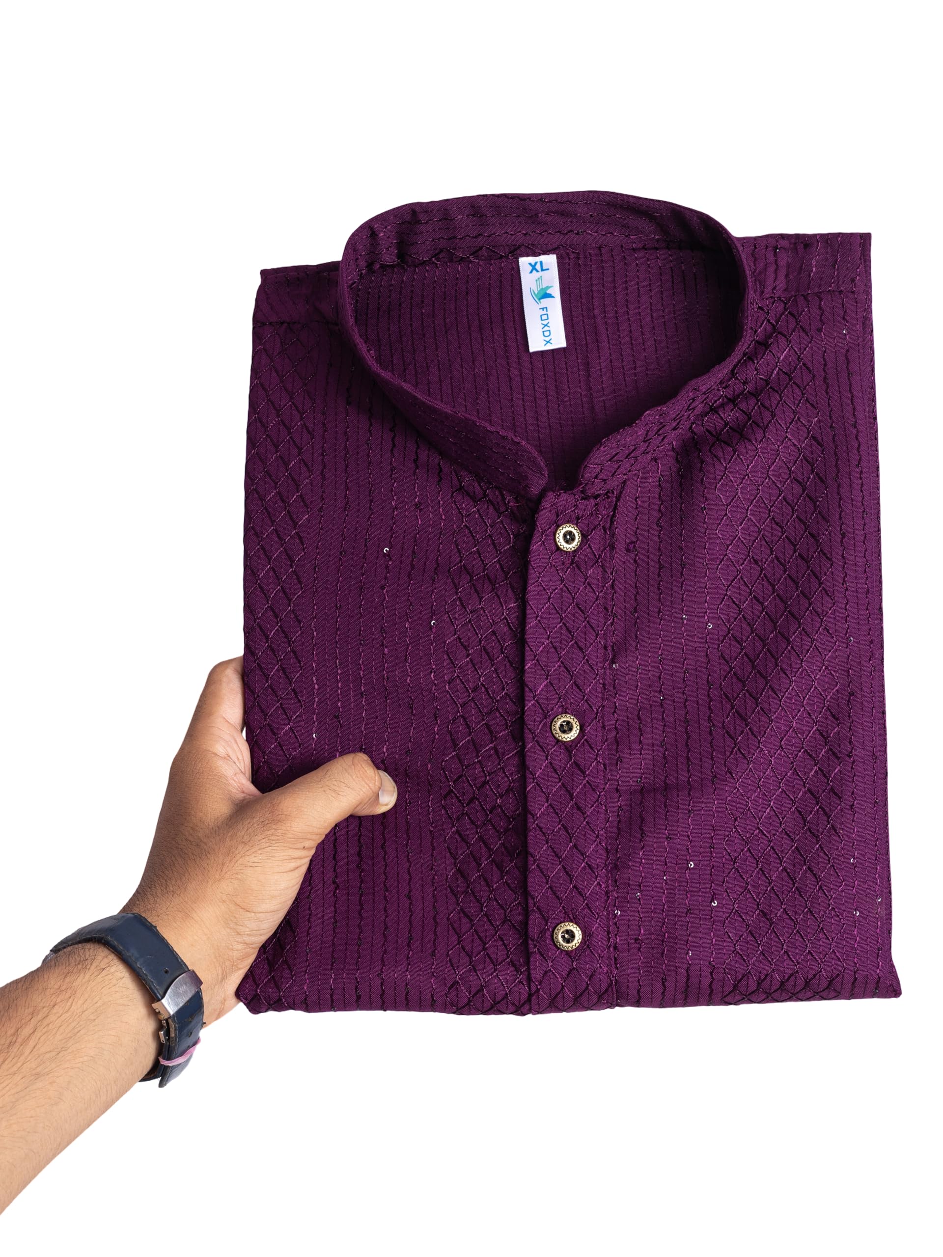 Men's Rayon Blend Solid Regular Fit Full Sleeve Short Kurta | Ethnic, Lightweight Kurta for Daily & Occasion-image-13