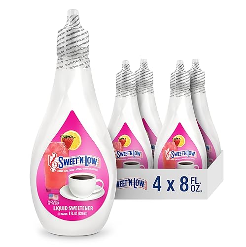 Sweet'N Low Cero calorías, sin sabores añadidos ni eritritol, botella de 8 onzas (paquete de 4)