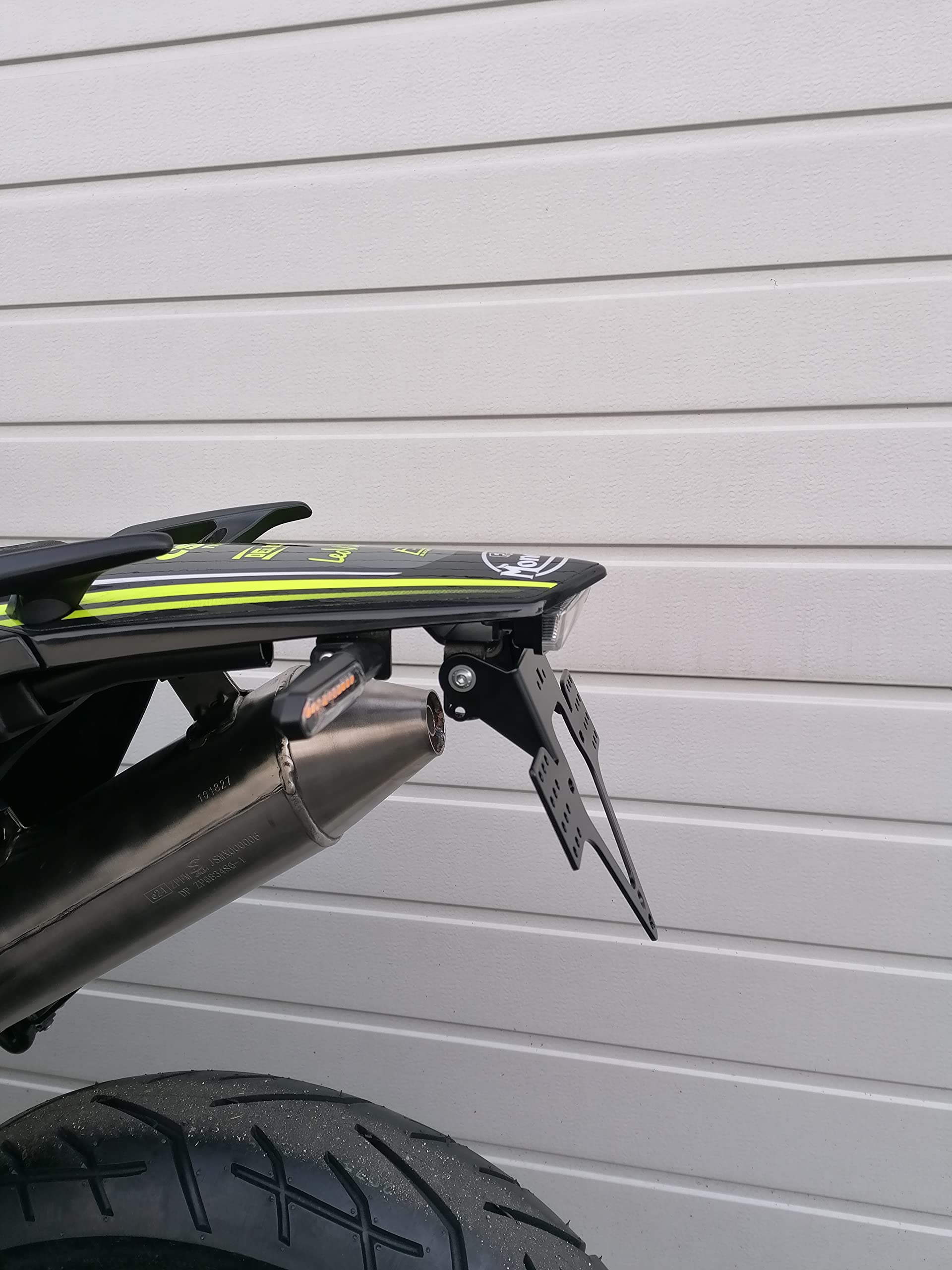 Kennzeichenhalter für FB Mondial SMX 125 Bj 2021-2025 GroFaTec EVO Kennzeichenträger Enduro smx125 Supermoto Nummernschild kurzes Heck Heckumbau KL Motors KXE 125