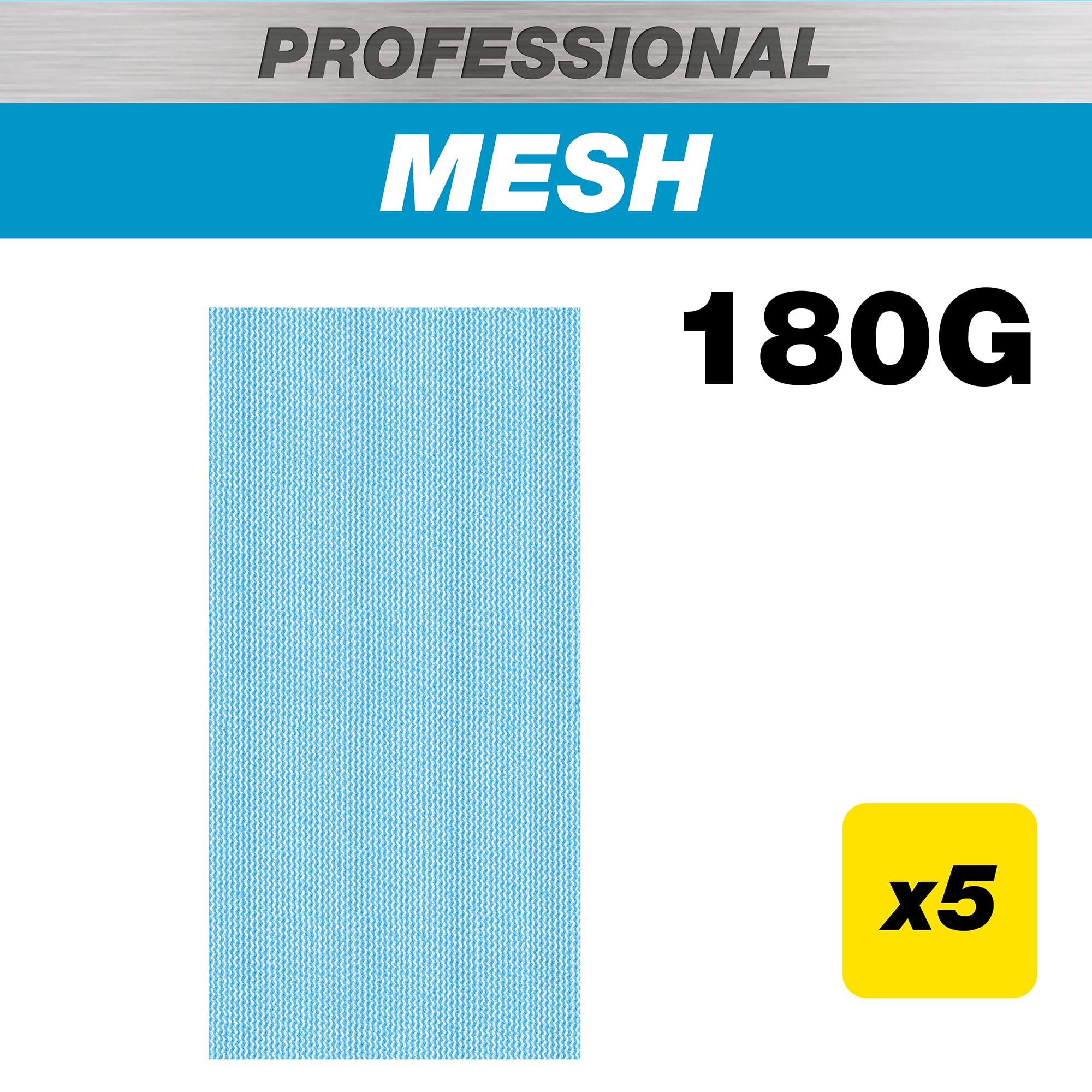 Trend Professional 93 x 185 mm Third Sheet Sanding Pads, 180 Grit, 5 Pack - Image 2