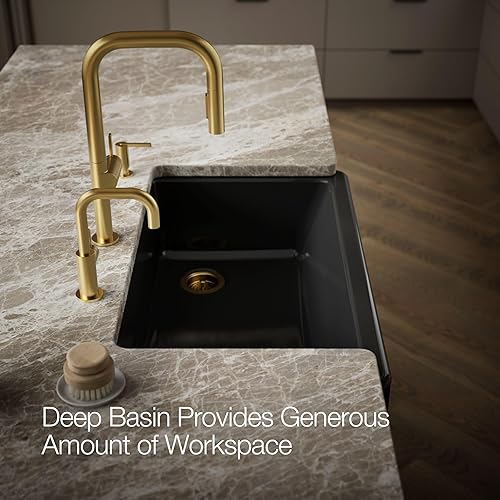 Vista 195 de Kohler Fregadero de la granja Kohler Whitehaven, Frente al delantal altos, K-6489-0, Blanco