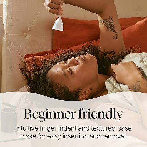 Miniatura 4 de Cora Taza menstrual cómoda fácil de usar silicona suave de grado médico ajuste flexible protección contra fugas plegable sostenible reutilizable