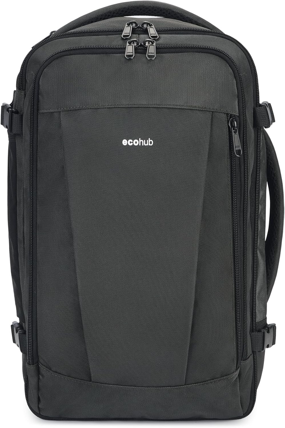 ECOHUB Zaino Ryanair 40x20x25 Zaino da Viaggio 13 Tasche Bagaglio a Mano Zaino Valigia Sotto il Sedile Maniglia Borsa Ryanair Aereo Ecologica in PET Riciclato da 20 Litri, Brevettato(Grigio)