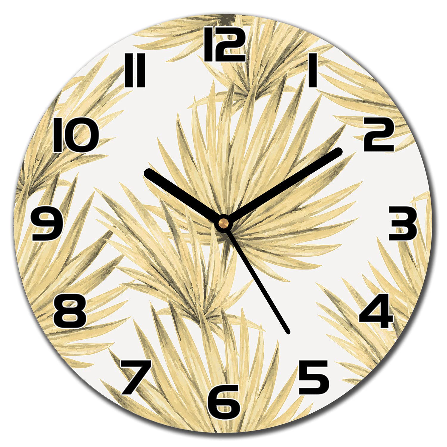Horloge en verre sécurité 30 cm aux aiguilles noires précises
