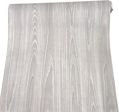 Rollo de papel tapiz de 14.8 pies de grano de madera gris claro para estante y cajón de 17.7 x 177 pulgadas, PVC autoadhesivo, decoración de Navidad