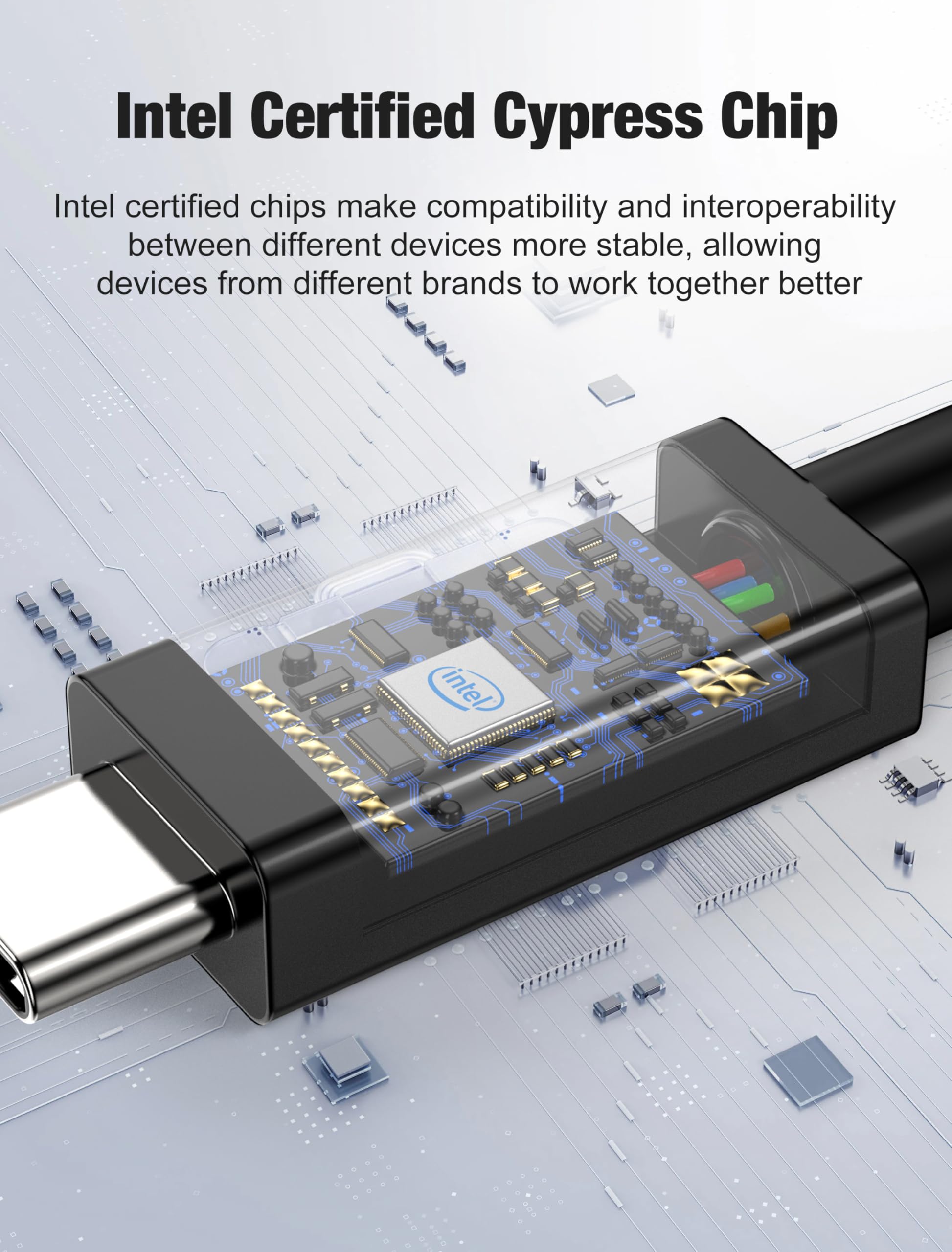 ThunderLink Thunderbolt 5 Cable 80Gbps 240W USB-C - 1 Meter — Amazon image 3