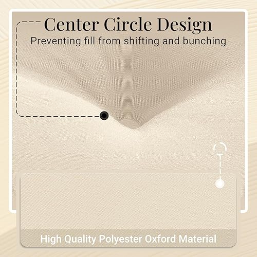 Miniatura 3 de downluxe Cojines redondos para sillas de exterior, impermeables, de espuma viscoelástica, para muebles de patio, 15 x 15 pulgadas, color rojo