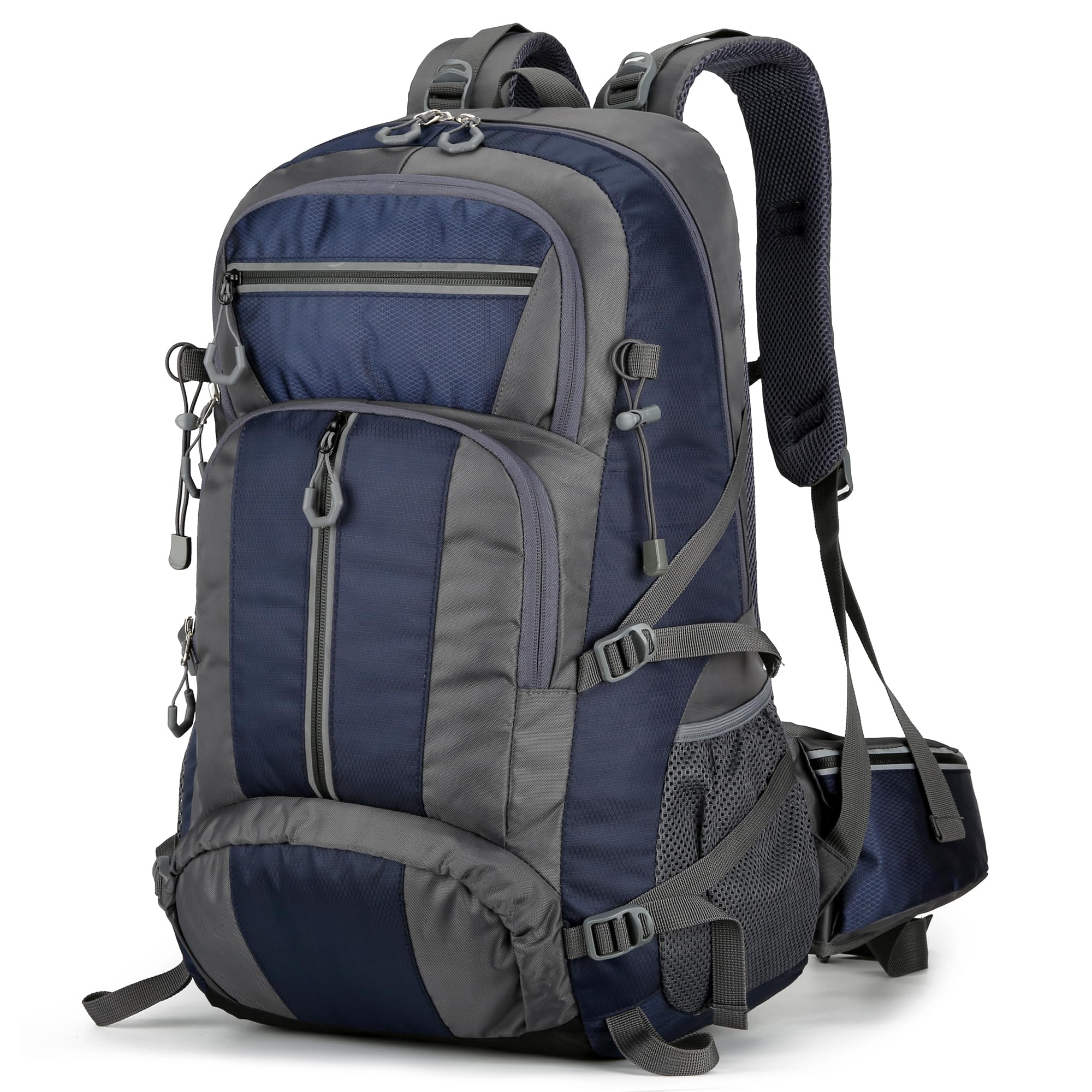 NTUOCAW 50L Hiking Backpack for Men Women,Large Lightweight Waterproof Camping Rucksack,Dark Blue Travel Backpack for Trekking,Outdoor Sports,Cycling,Climbing,Mountaineering