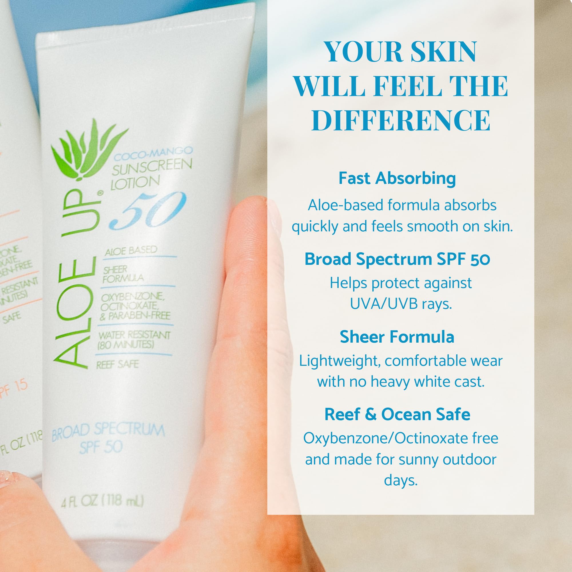 Aloe Up Sun & Skin Care Products Unisexe Blanc Collection SPF 50 Lotion