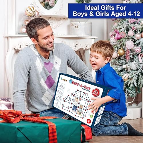 Miniatura 7 de V-Opitos Paquete de 180 kits de construcción de fortalezas para niños de 4, 5, 6, 7, 8 años o más, juguetes creativos de construcción STEM para