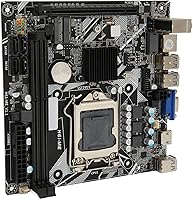 Vista 6 de Placa base LGA 1155, canal DDR3 NVME M.2 VGA salida HD 10 USB 2.0 Mini ITX placa base, ranura para CPU LGA 1155, placa base de repuesto