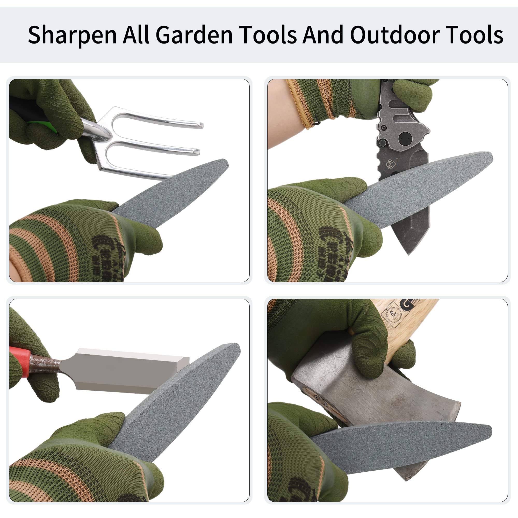 Pietra per Affilare Grinta 180, Fusiforme Affilatrice per Coltelli 23 cm, Affilatura Pietra per Attrezzi da Giardino Coltelli da Cucina Scalpelli Asce (Rosa)