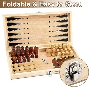 Chess Game 3 in 1 Chess Board Chess Foldable Chess Board Set
