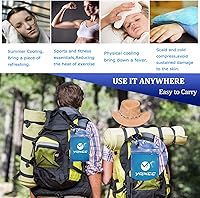 Vista 6 de YQXCC Toallas refrescantes Paquete de 4 unidades de 47 x 12 pulgadas Hielo fresco para cuello Microfibra suave transpirable para yoga