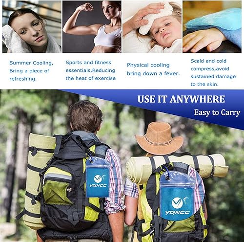 Miniatura 6 de YQXCC Paquete de 8 toallas de enfriamiento (47 x 12 pulgadas) toallas de hielo para cuello, toalla fresca de microfibra, toalla fría suave