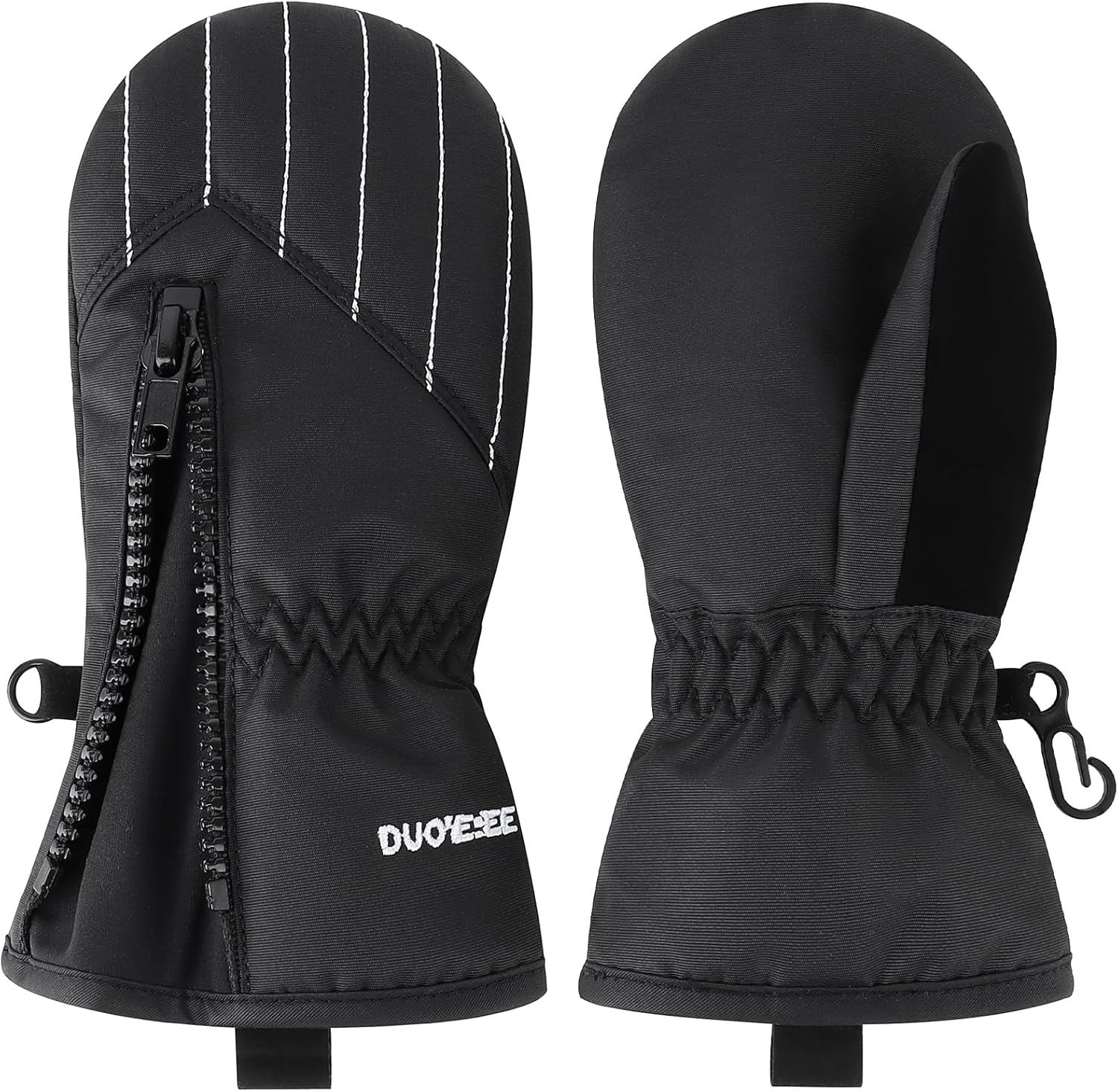 Kids Waterproof Winter Snow Gloves Mittens for Toddlers - Zippered Ski Mittens for Baby Boys and Girls - Image 2