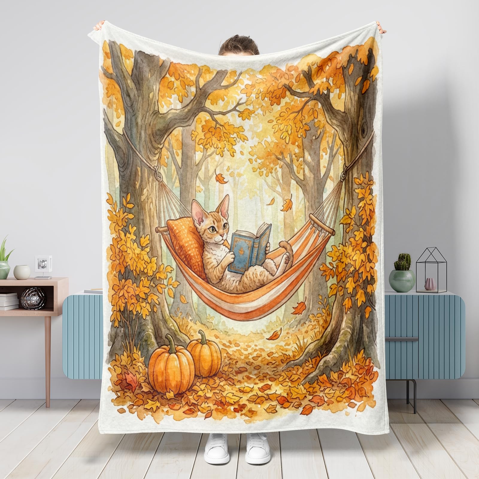 Couverture flanelle anti-frissons plaid chaud et léger pour lit et canapé d'automne