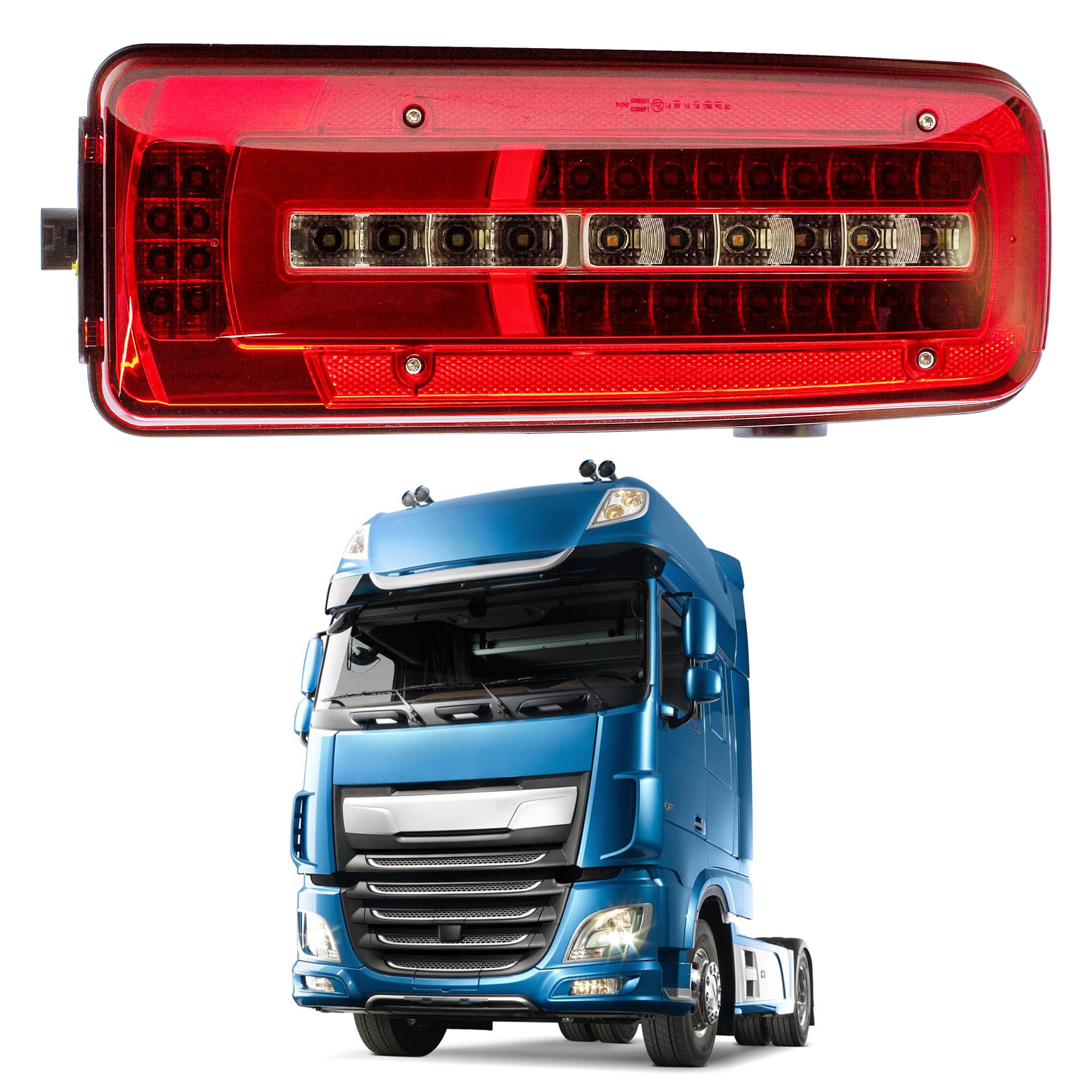 LONGLING Fanale posteriore destro a LED, 24 V, per camion DAF CF XF XG XD con allarme di retromarcia