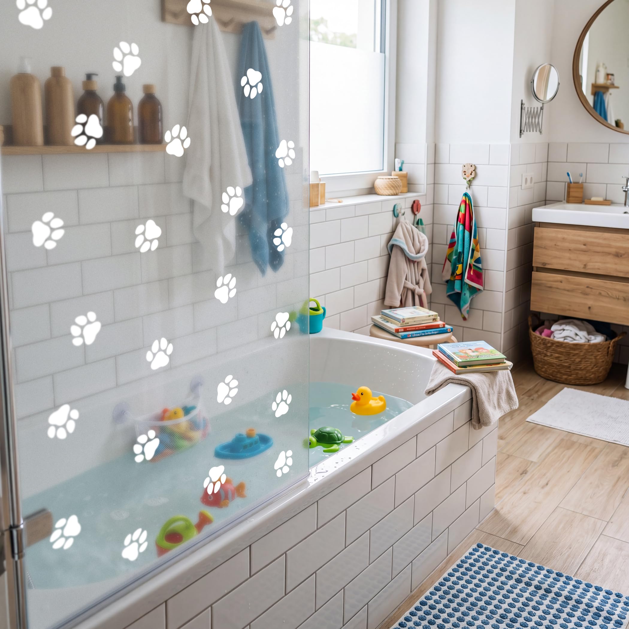 Lámina autoadhesiva Opaca para Ventanas Patas Blanco 100x100cm | Vinilo efecto cristal esmerilado ventana mampara ducha adhesivo decorativo baño salón dormitorio