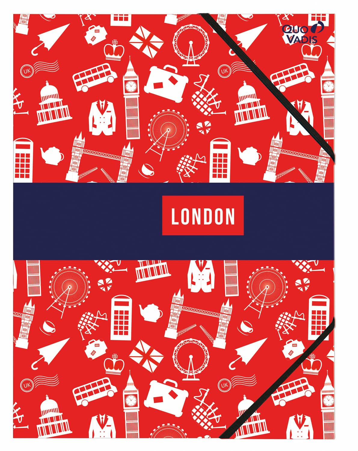 Quo Vadis Union Jack Elasticated Folder 24 x 32 cm Life