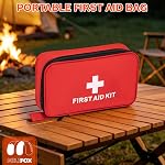First Aid Sac vide, Pochette Oxford étanche avec fermeture à glissière ouverte, Poches en mesh transparents, poignée de transport, DIY Kit d'urgence pour famille, Maison, Voiture, Animaux, Bureau, Extérieur, Voyage, Camping