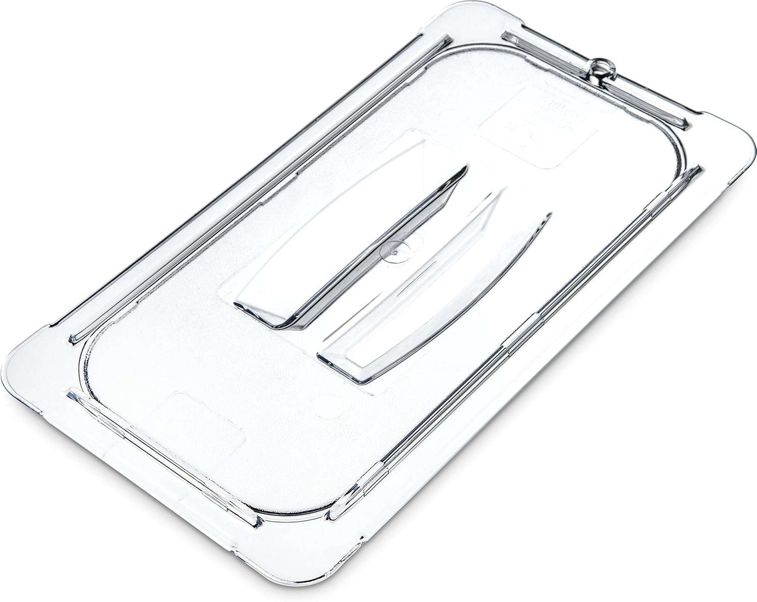 Carlisle FoodService Products CFS 10270U07 StorPlus Third Size Polycarbonate Universal Handled Food Pan Lid, Clear (Pack of 6)