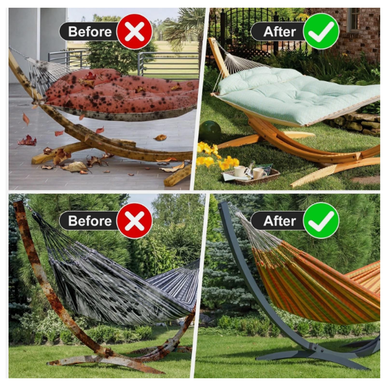 Housse de hamac Oxford 210D – Housse de protection extérieure imperméable pour hamac de jardin, bâche de camping durable pour hamacs suspendus. Dimensions : 285 x 17 x 80 cm. Couleur : noir