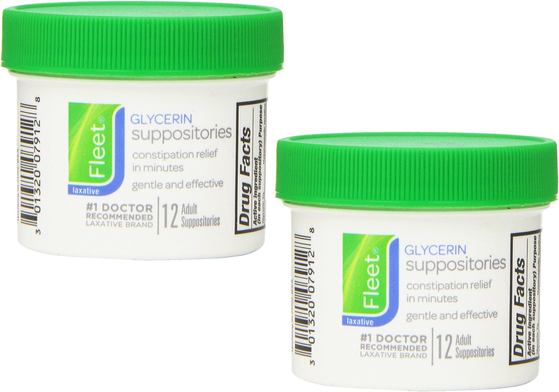 Fleet Glycerin Suppositories, 12 Count (2 Pack)