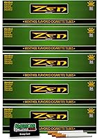 Zen Menthol King Size Cigarette Tubes 1000 Pack (5 Boxes) + American Rolling Scoop Card - Smooth RYO Savings