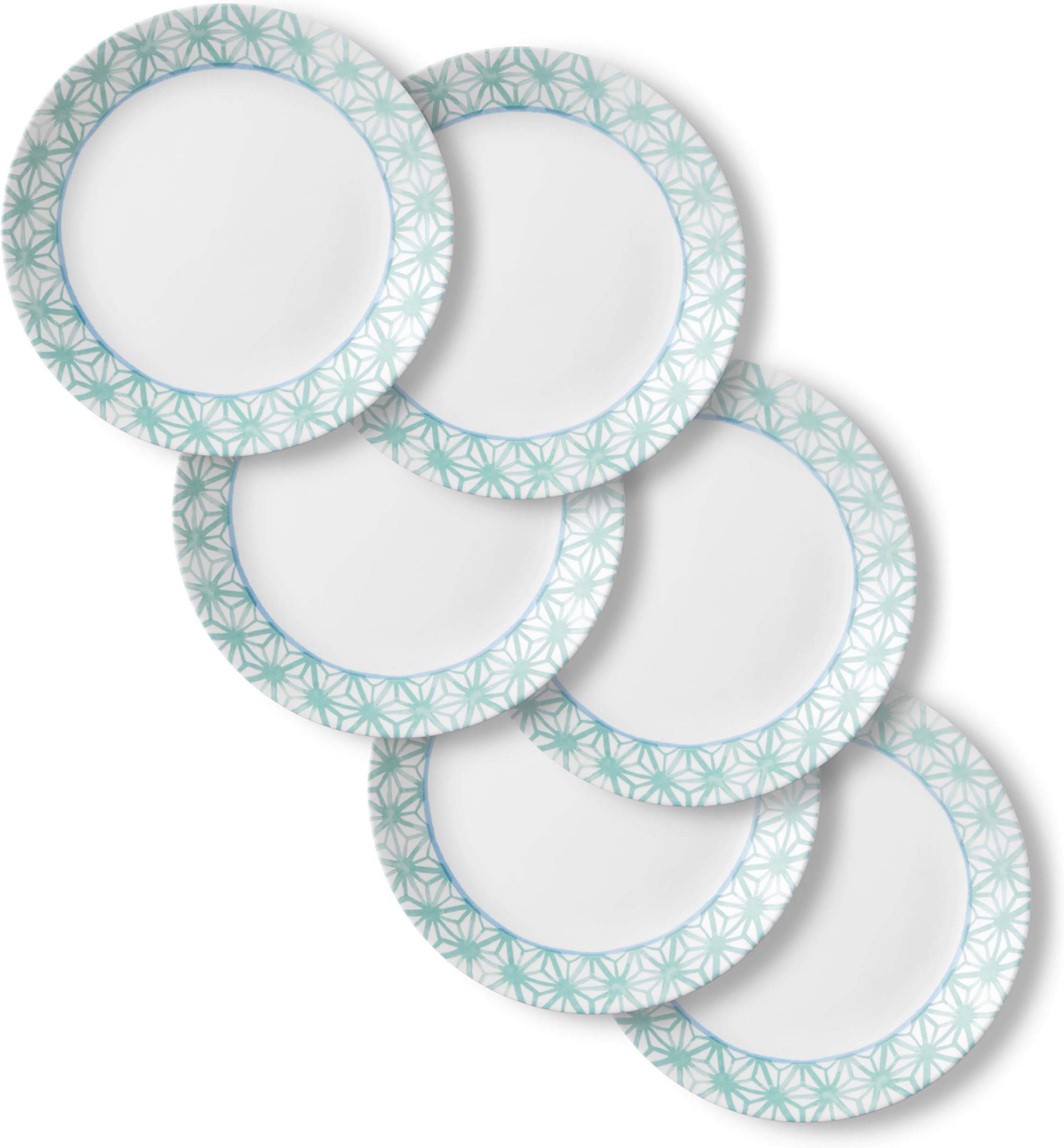 Corelle Chip Resistant Dinner Plates, 6-Piece, Amalfi Verde
