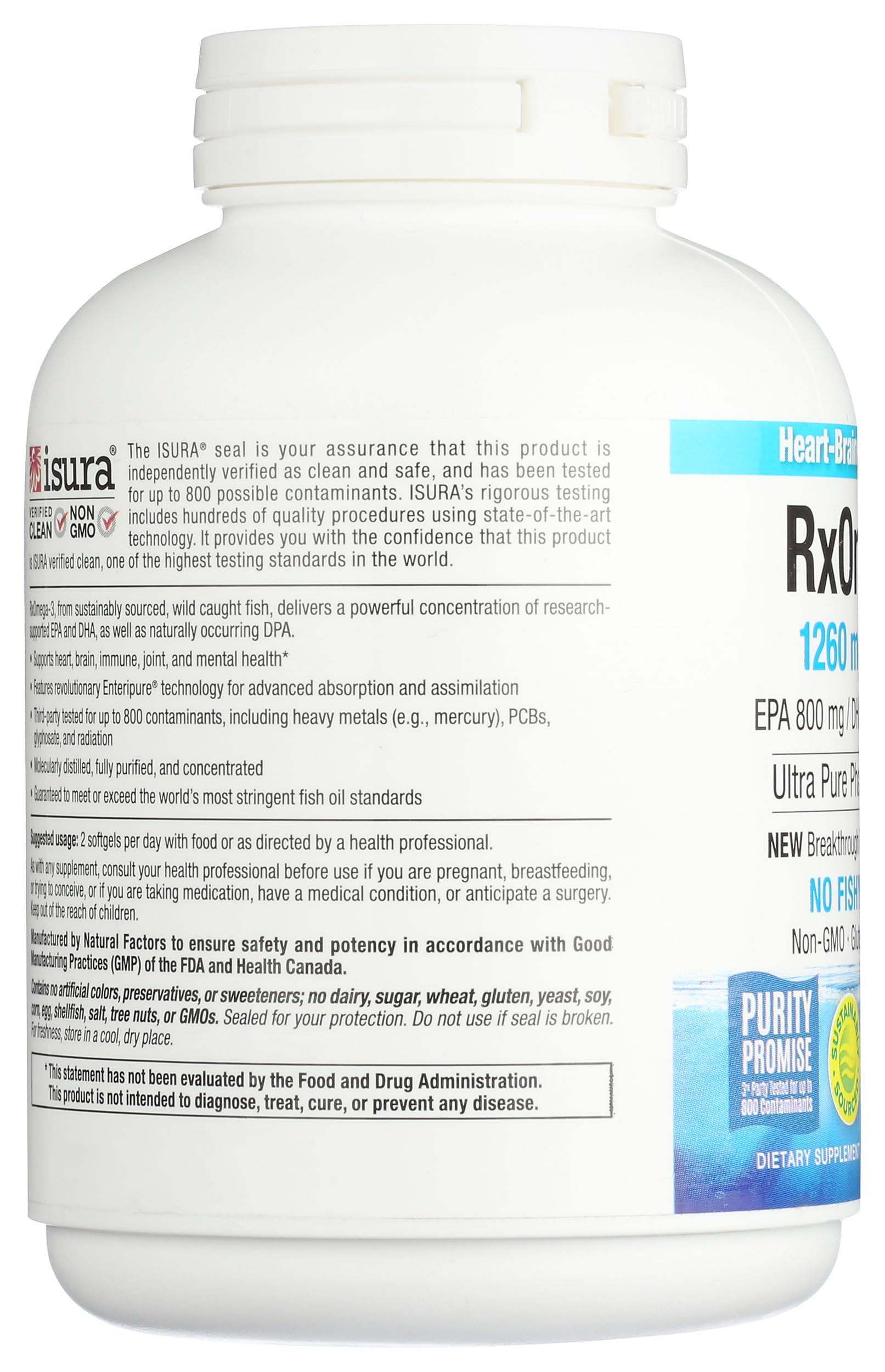 Natural Factors, RxOmega-3 Factors, 120 gélules