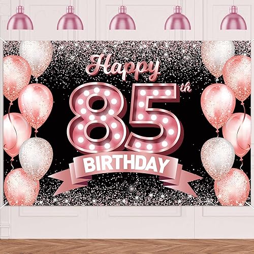 Vista 81 de Feliz cumpleaños número 31, fondo de pancarta dorado rosa, celebrando los 31 años, decoraciones temáticas de globos de confeti para mujeres de 31