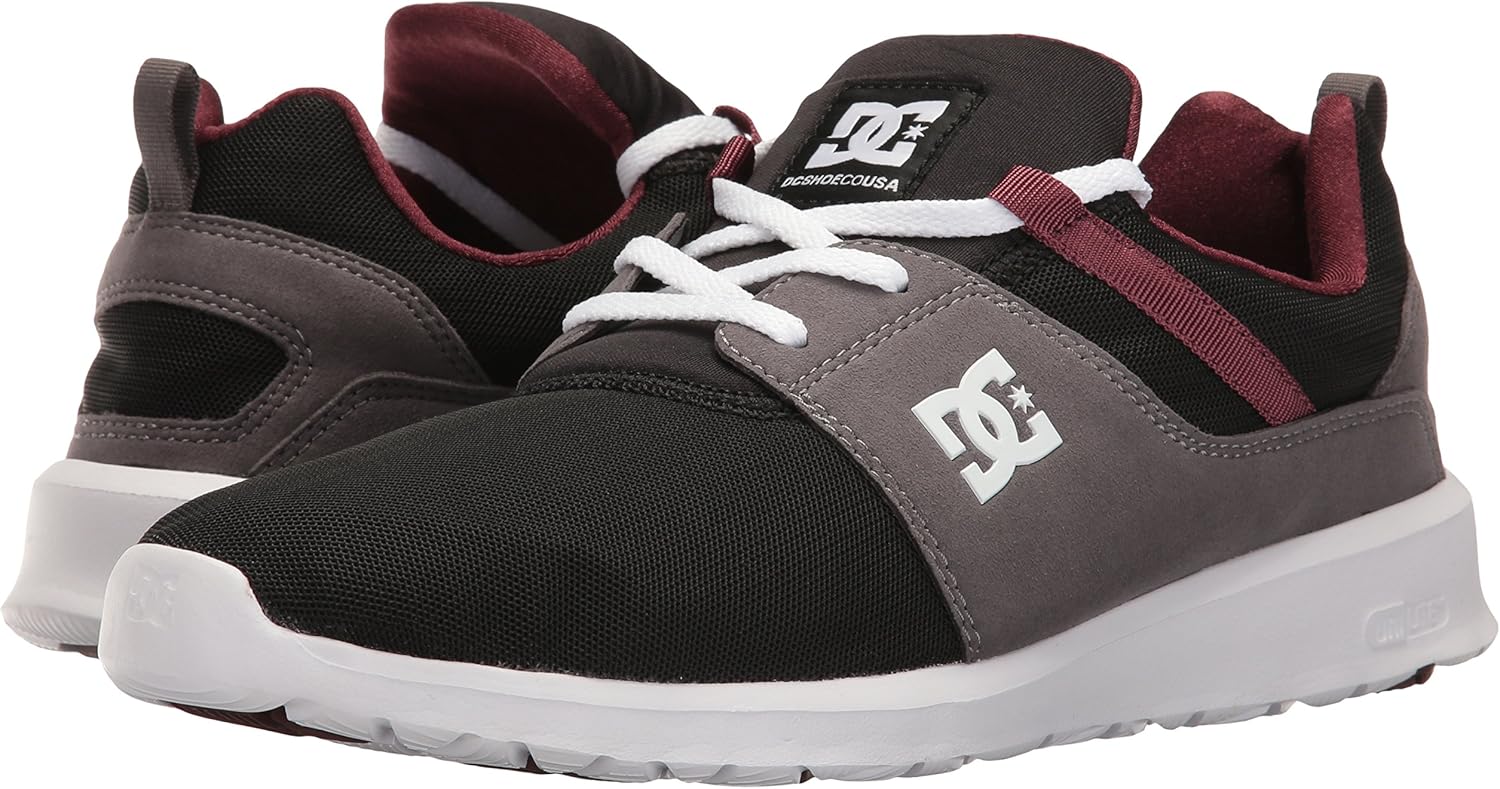 DC Men's Heathrow Casual Skate Shoe 4 Armor/Oxblood