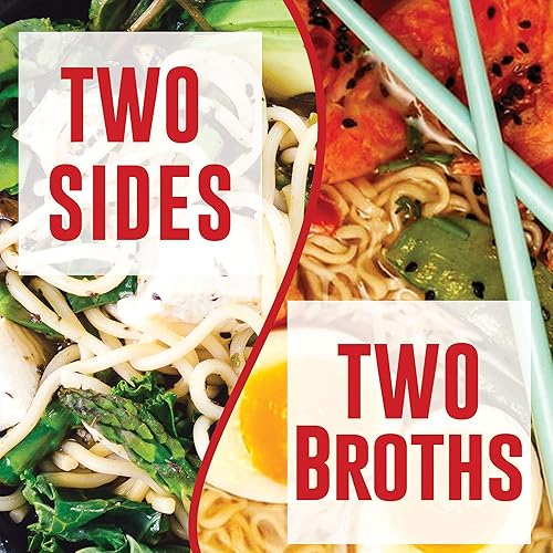 Miniatura 4 de Brentwood SK-72BK - Olla eléctrica antiadherente para Shabu de 6 cuartos de galón con divisor, color negro