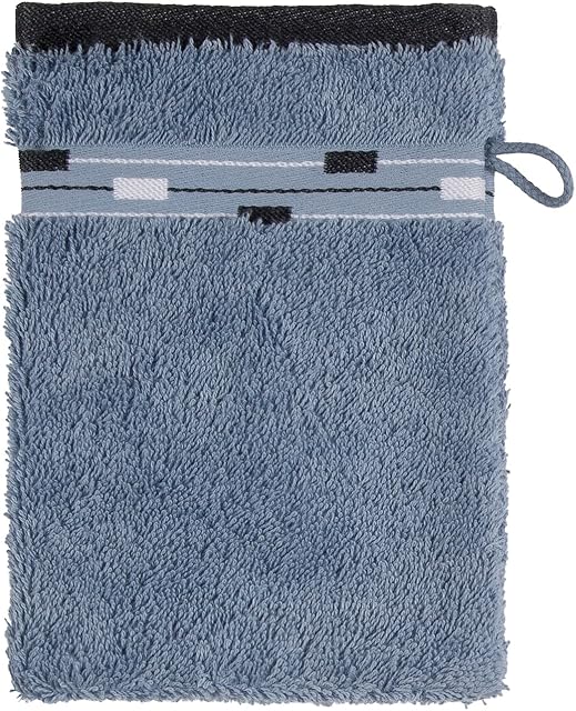 frottana Magic wash glove 15 x 20 cm made of 100 % cotton, bluestone