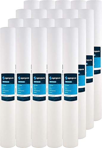 SpiroPure Repuesto para SDC-25-2010 20x2.5 polipropileno 10 micras filtro de sedimento (paquete de 20)