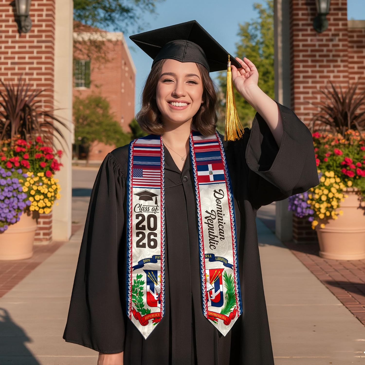 Stoles for Graduation 2026 Dominican Graduation Sash Class of 2026, Graduation Dominican Flag Stole