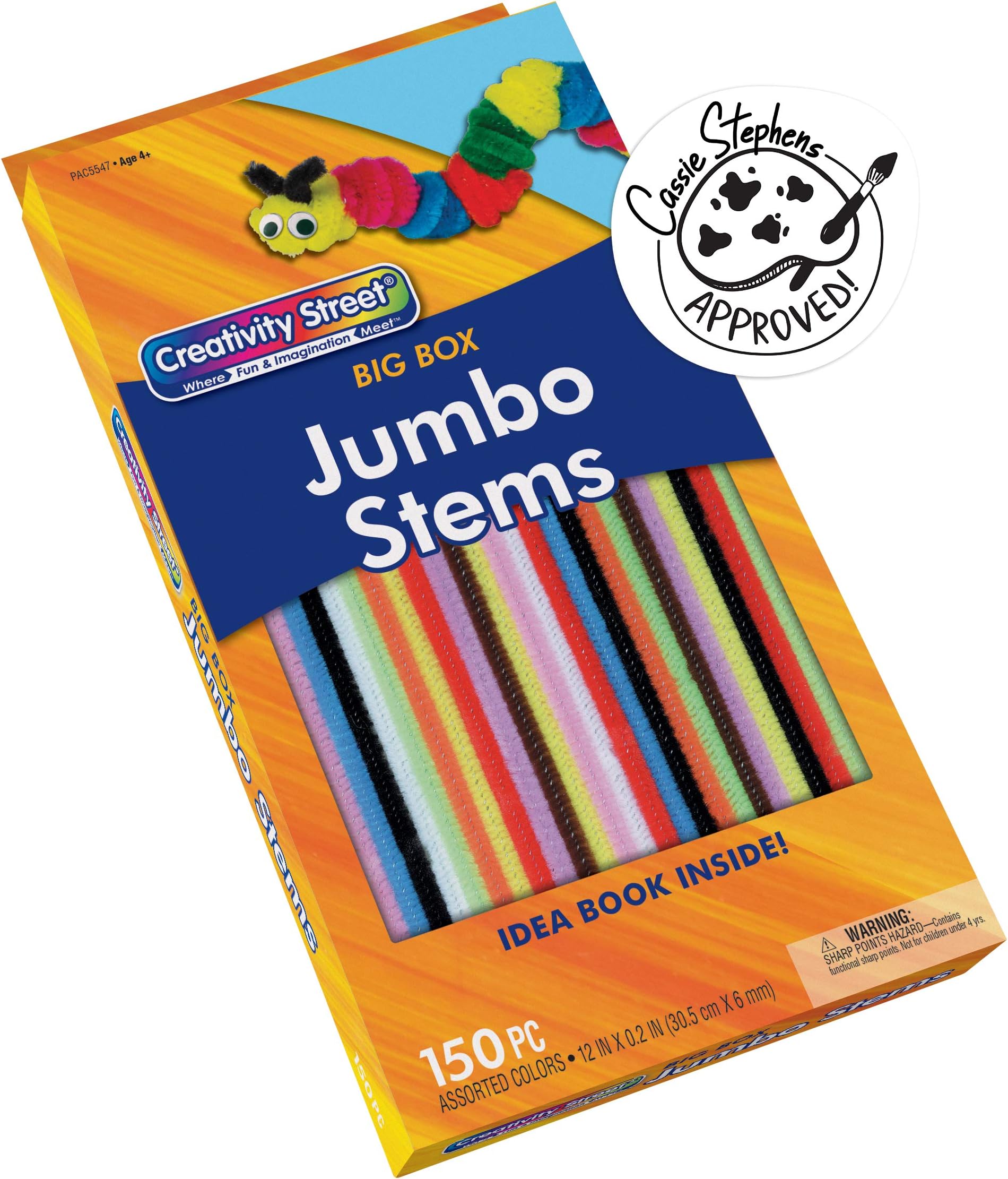 Creativity Street Big Box of Chenille Stems, 150-Count, Colors may vary (AC5547)