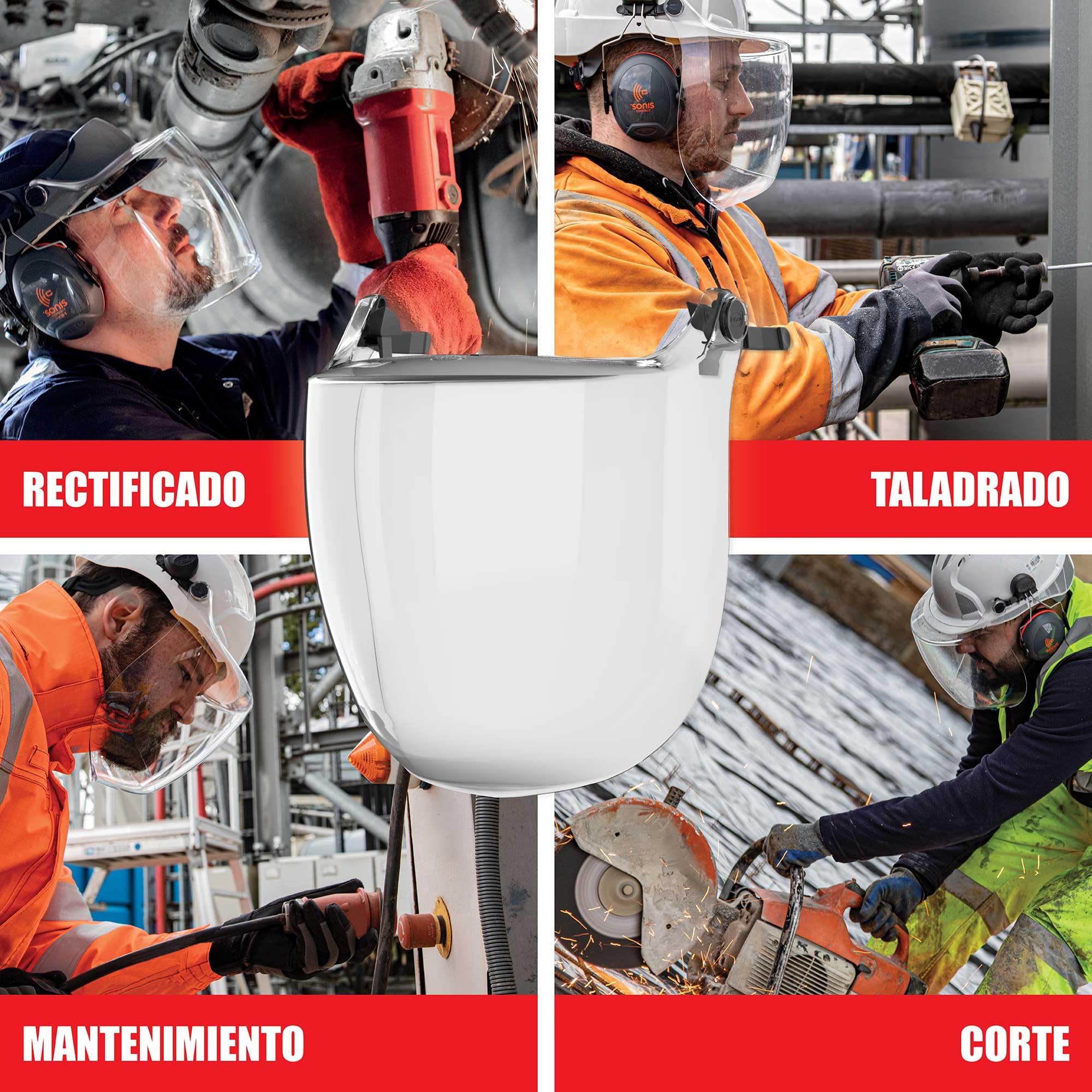 JSP EVOGuard C2 Visor Transparente Antivaho y Antirayaduras Industrial | Visor de policarbonato antivaho y antirayaduras con protección UV. EN 166 & EN 170 certificado.