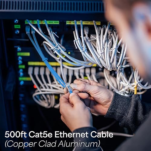 Miniatura 3 de VIVO Cable Ethernet Cat5e a granel de 500 pies 24 AWG UTP Pull Box cable Cat-5e interior instalaciones de red azul CABLE-V002B