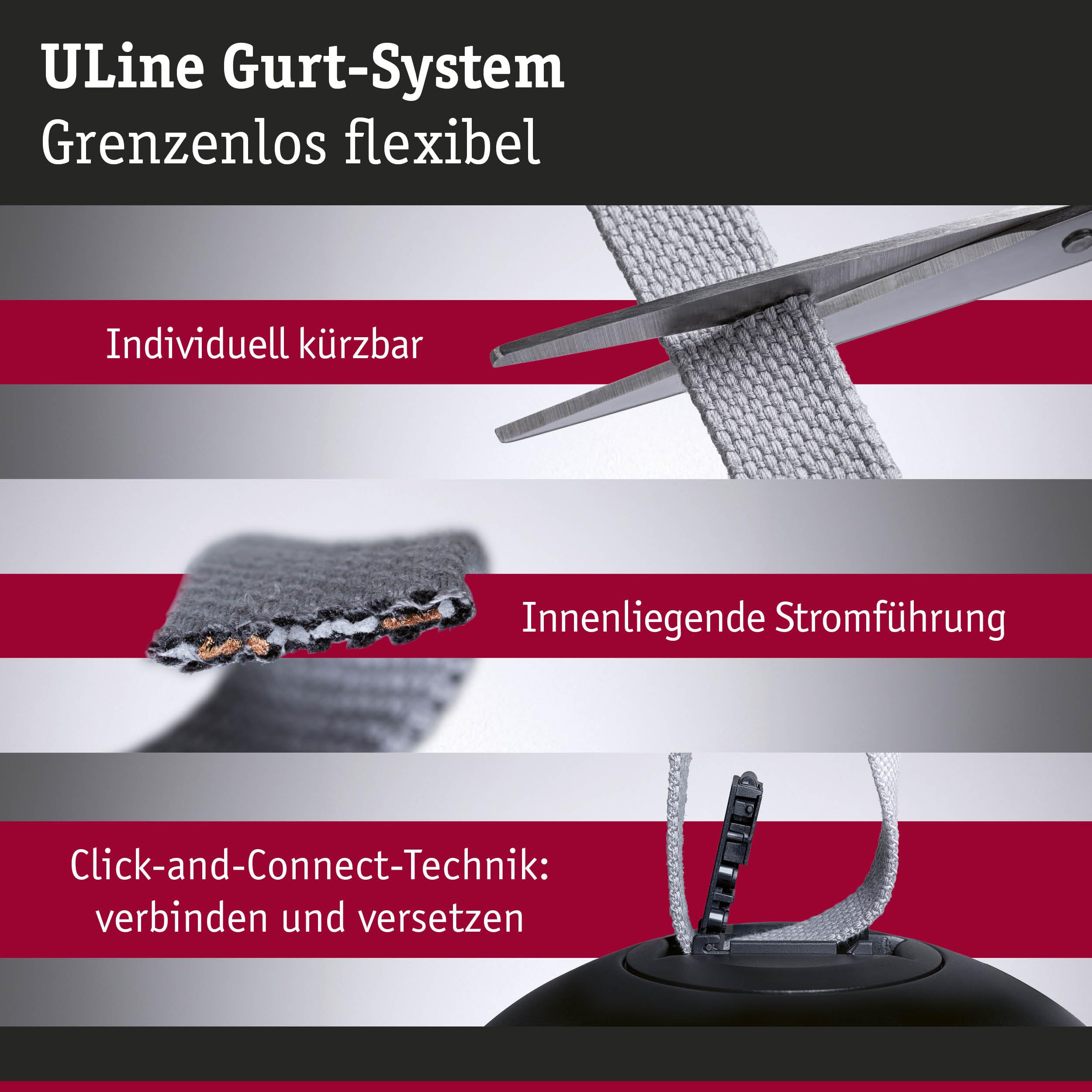 Paulmann ULine Gurt Basisset 10m max. 150W Schwarz