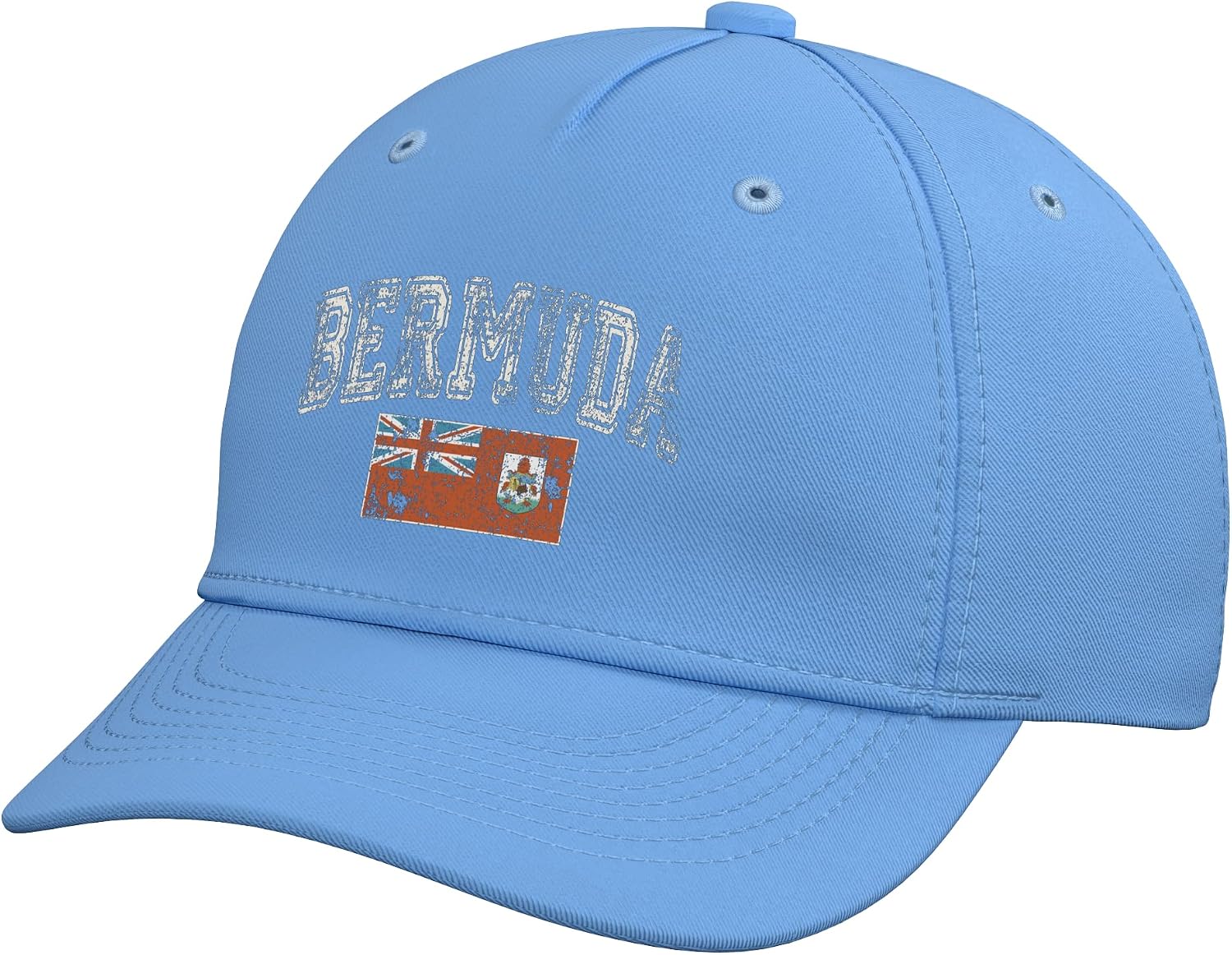 Vintage Retro Faded Bermuda Flag Bermudian Pride Adjustable Baseball Hat
