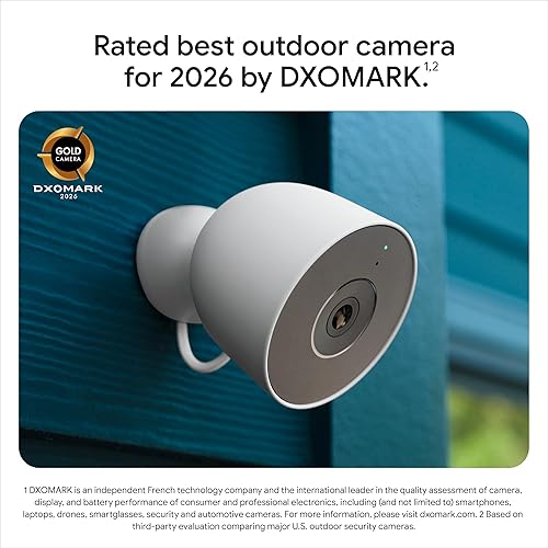 Miniatura 13 de Google Nest Cam Outdoor (cableada, 2.ª generación) - Cámara de seguridad con video 2K y Géminis, visión nocturna, audio bidireccional - Funciona con