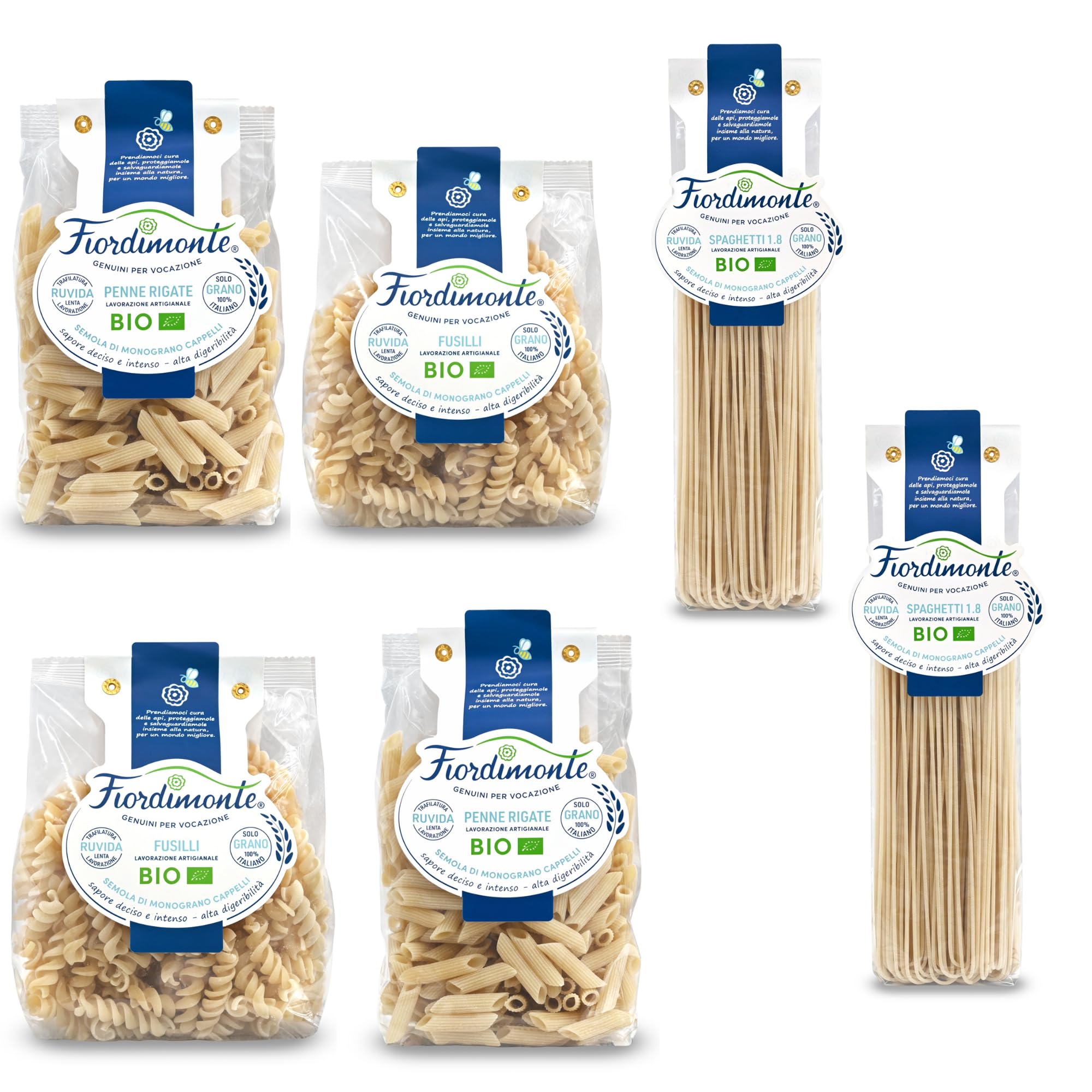 Senatore Cappelli Pasta Originale dal 1915 Grani Antichi, Italiano 100% Artigianale Trafilata al Bronzo a Bassa Temperatura (7x500g)