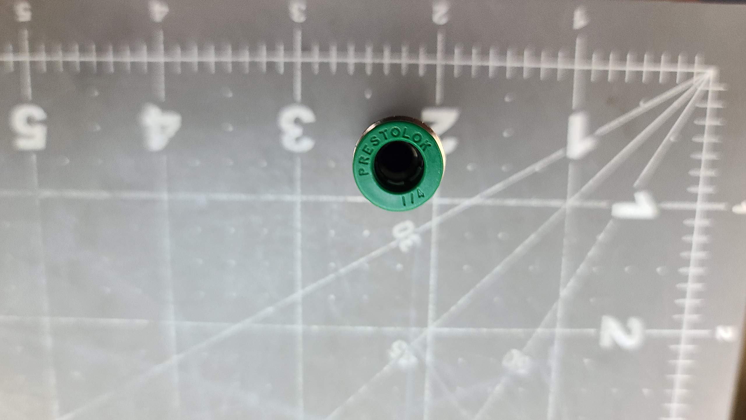 Parker Hannifin 62PLP-4-pk5 Prestolok PLP Union Push-to-Connect Fitting, Nickel Plated Brass, 1/4