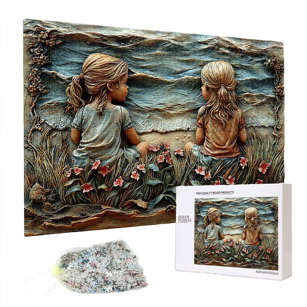 Puzzle 4000 elementów, abstrakcyjne puzzle dla dorosłych, 4000 elementów, drewniane puzzle dla dorosłych, trudna łamigłówka, gra logiczna dla całej rodziny, drewniane puzzle do dekoracji salonu, na